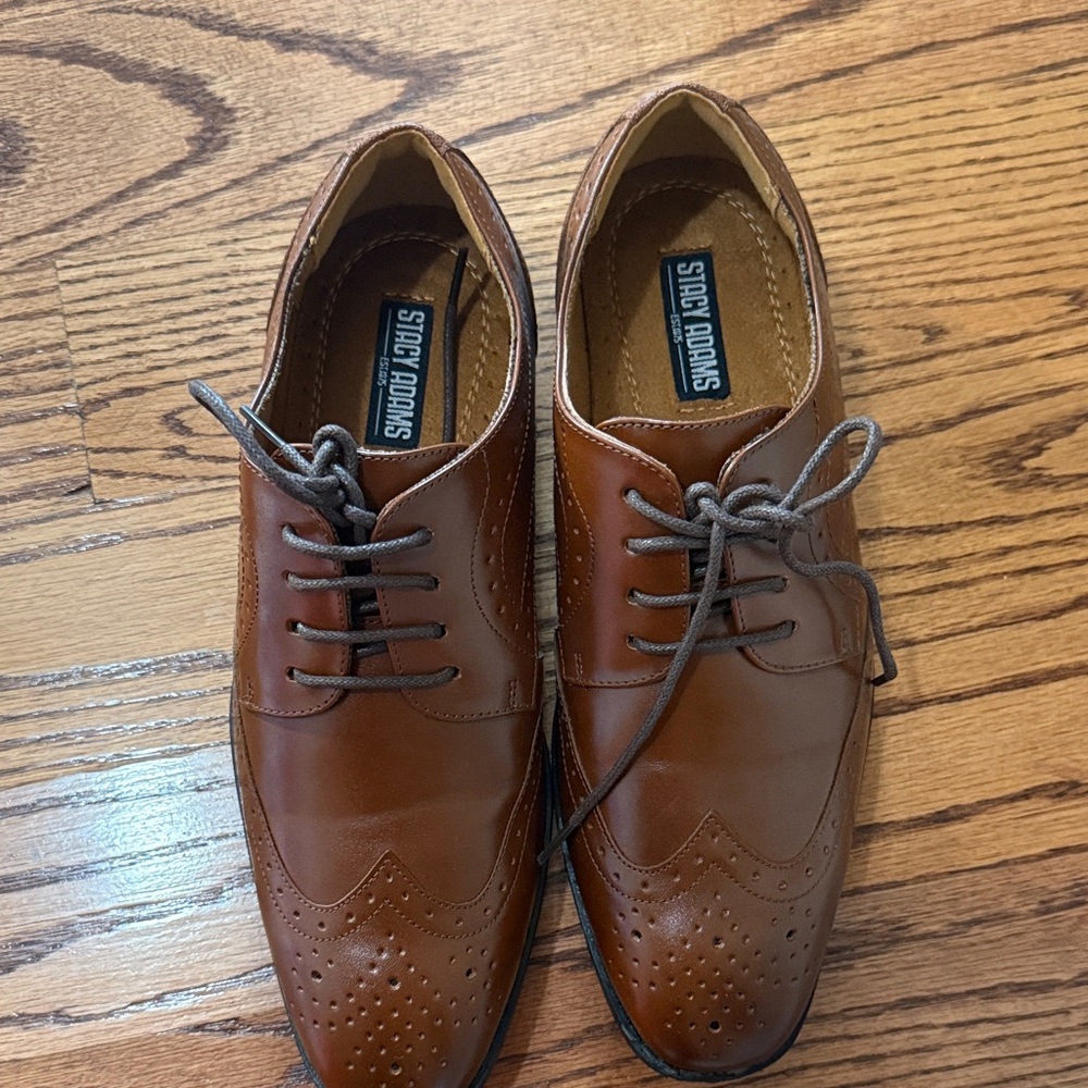 Stacy Adams Men's Tan Leather Derby Shoes